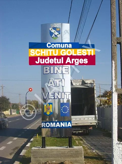 Iată cum vor arăta totemurile de la intrarea în Schitu Golești!