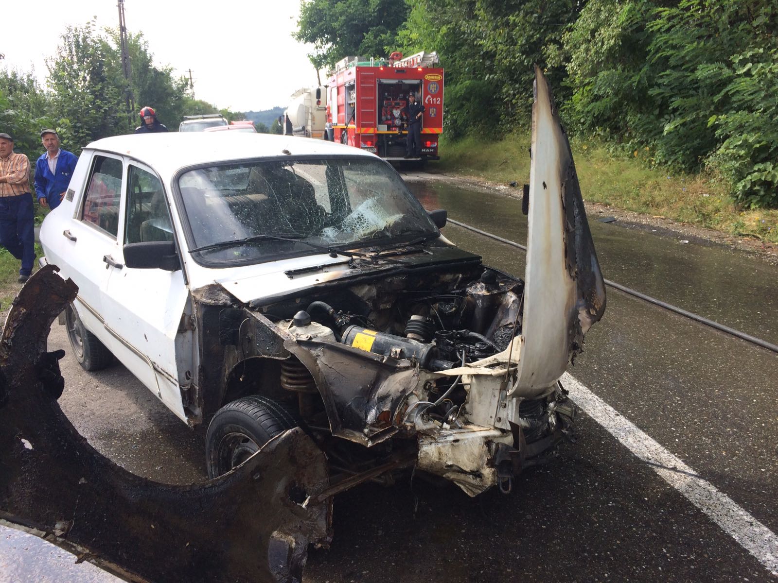 Accident pe raza comunei Cetăţeni soldat cu pagube materiale!