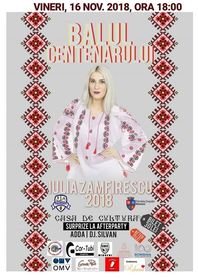 MIOVENI: ADDA ȘI DJ SILVAN, LA BALUL CENTENARULUI