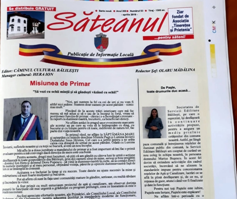 Locuitorii din Bălilești primesc gratuit ziarul „Săteanul” cu cele mai proaspete informații