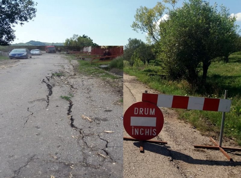 ATENȚIE! DN 73D închis din cauza unei alunecări de teren!