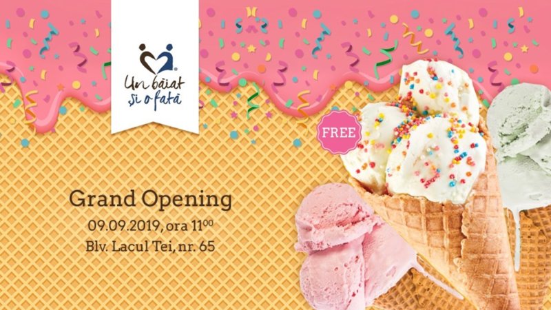 Cofetăria Un Băiat și O Fată deschide prima locație în Capitală! Înghețată gratis!