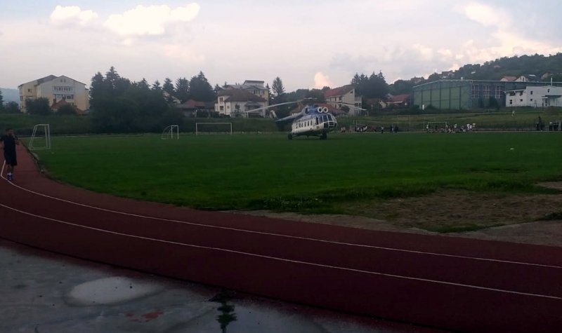 Clipe tensionate în Câmpulung! Un elicopter MAI a preluat un caz COVID!