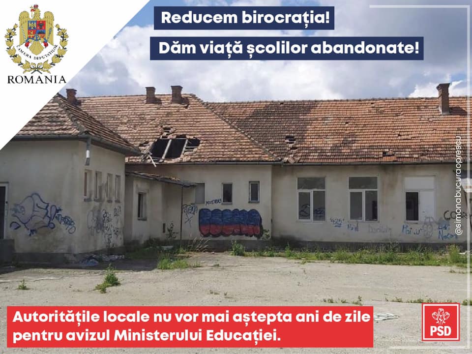 SIMONA BUCURA OPRESCU: Dăm viață școlilor abandonate