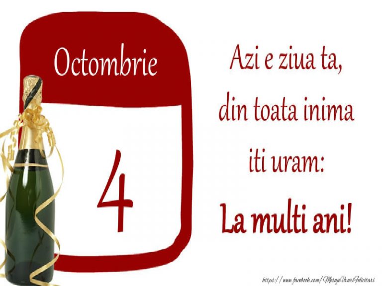 LA MULȚI ANI! 4 Octombrie – Personalitatea zilei tale de naștere!
