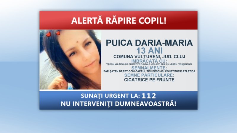 AȚI VĂZUT-O? Sunaţi imediat la 112!