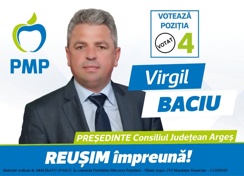 Alianța Național Țărănistă îl susține pe Virgil Baciu la președinția Consiliului Județean Argeș