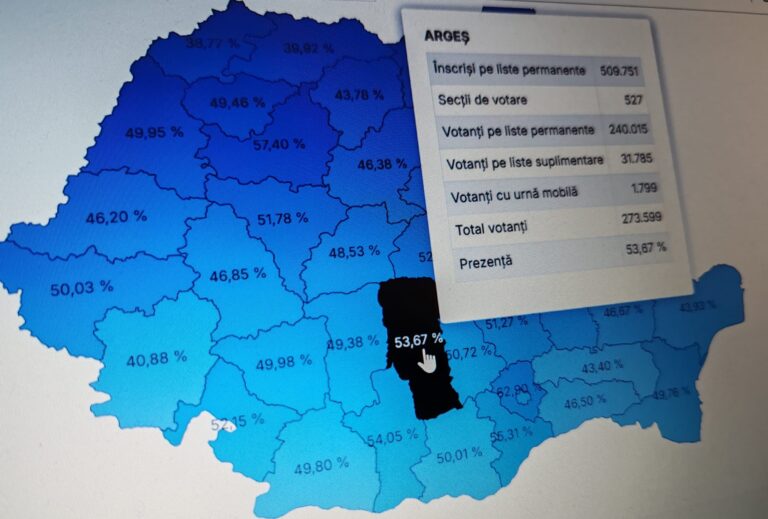 Alegeri prezidențiale. Cum s-a votat în Argeș. Ce procente au obținut candidații